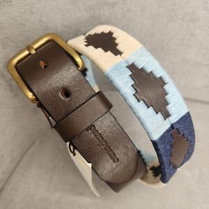 Pampeano Belt Men's 34 Brown Leather Sereno Woven Southwestern Casual New $125